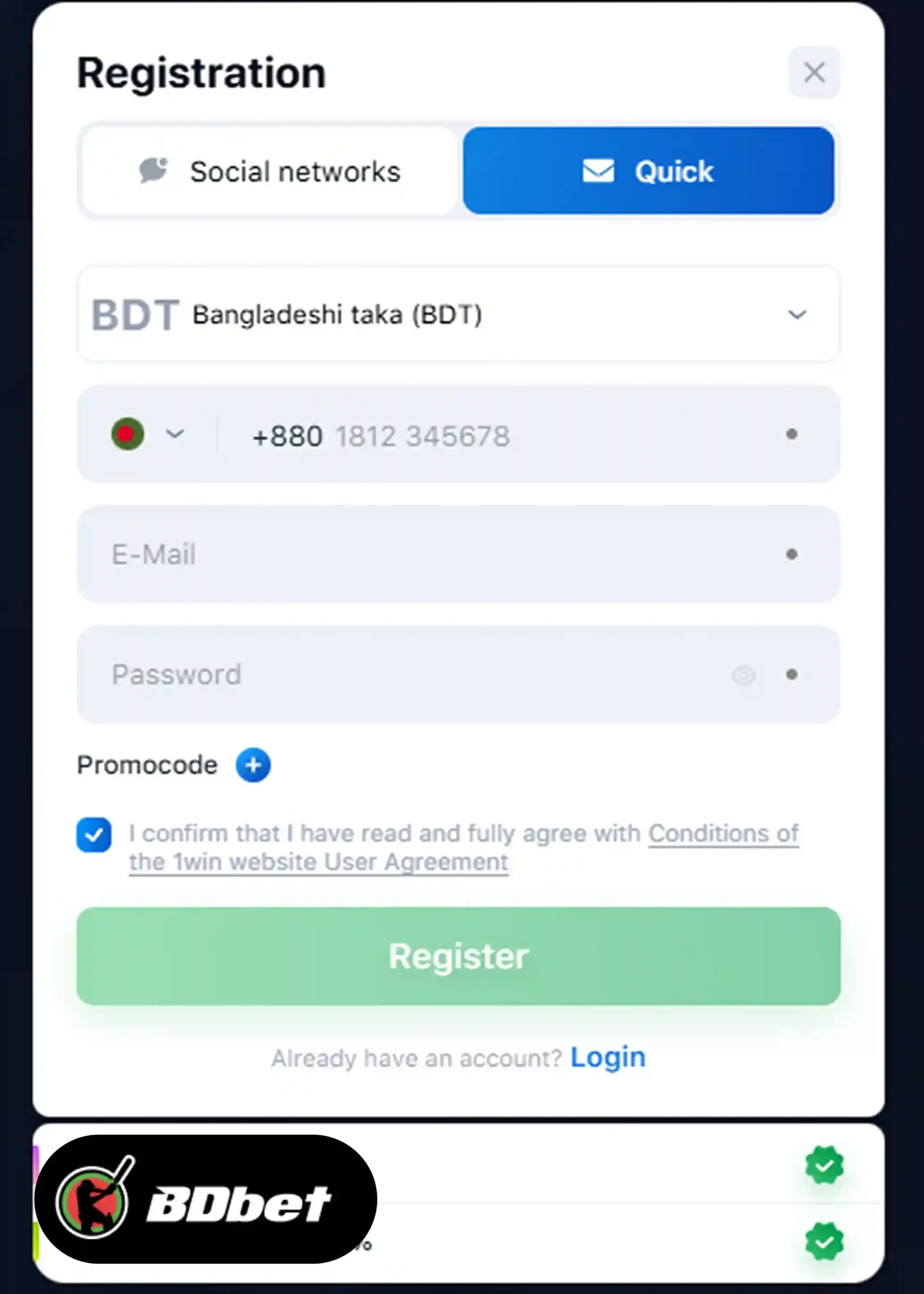 How to Register in 1win Casino?