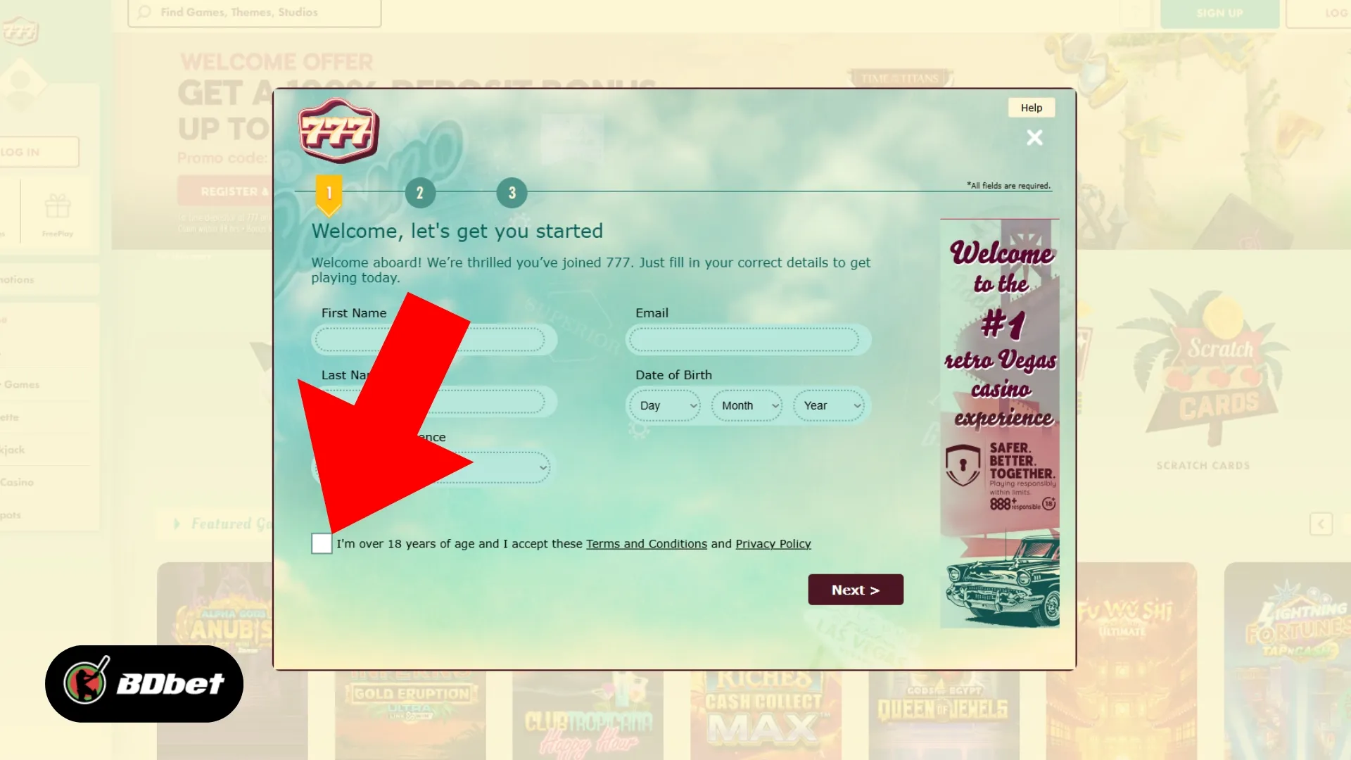 Step 3: Agree to the Terms and Conditions