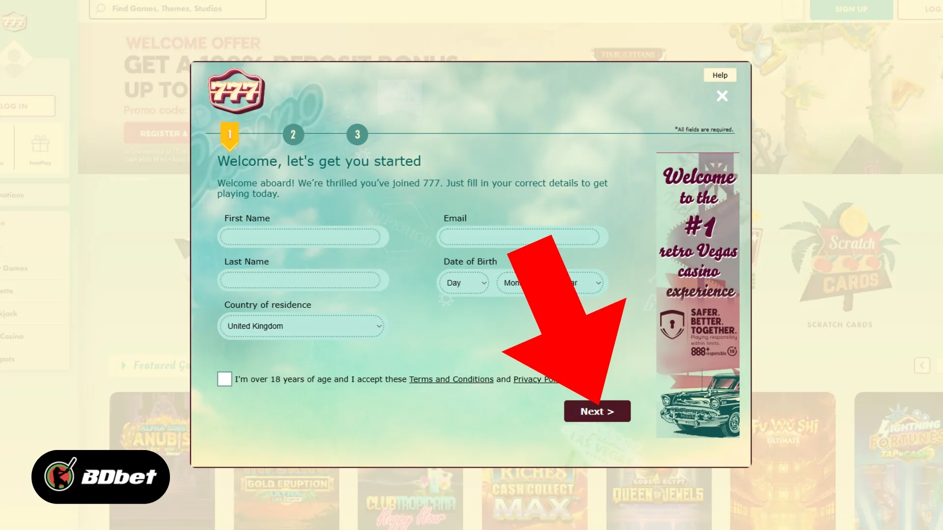 How to Register in 777 Casino?
